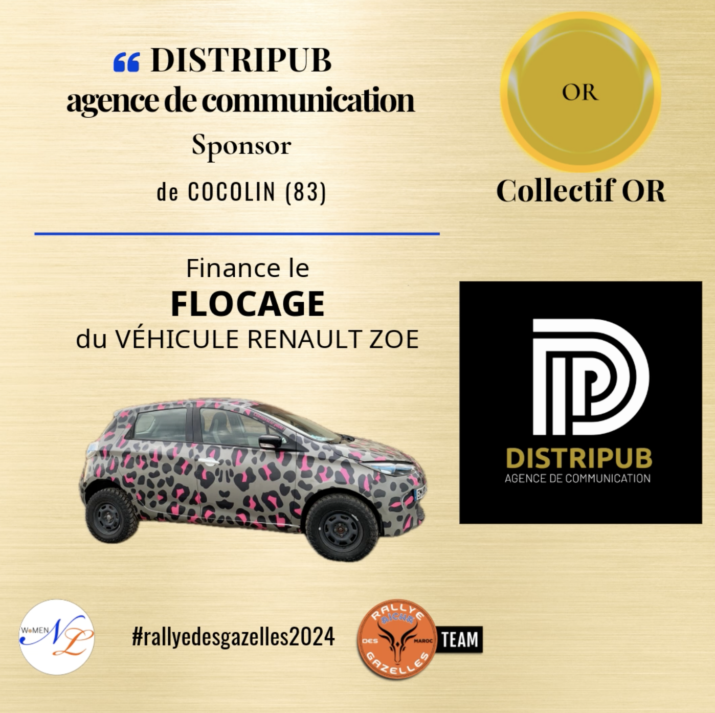 Distripub sponsorise le flocage du véhicule de WoMEN NL