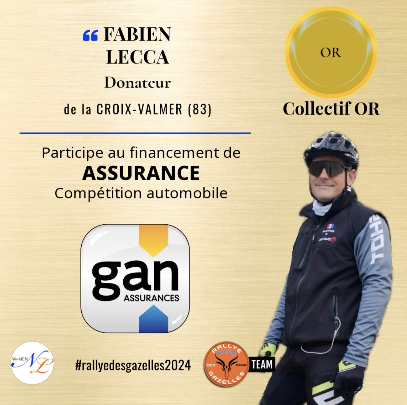 Fabien LECCA - donateur collectif OR - WoMEN NL